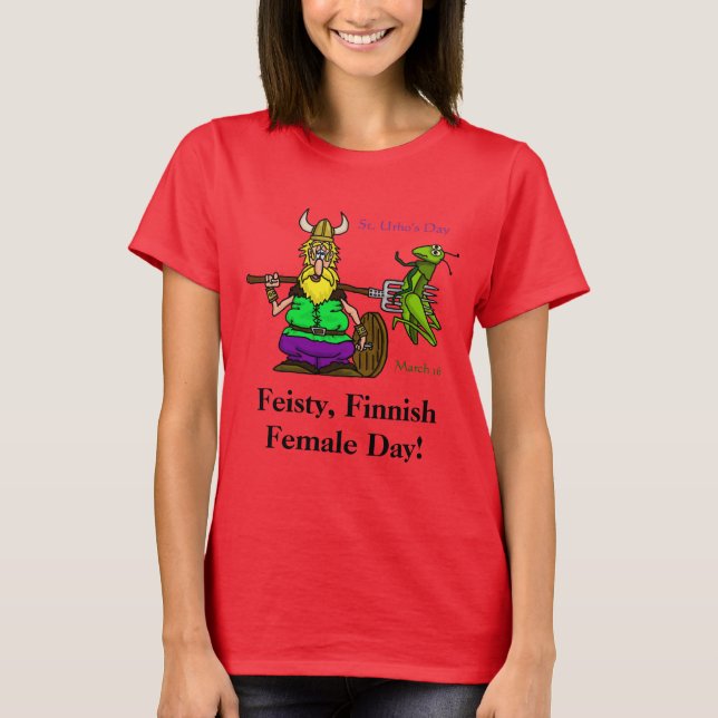 Feisty Finlands Female St. Urhos dag T-shirt (Framsida)