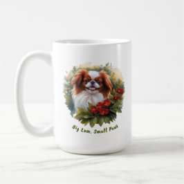 Feisty Little Red & White Japansk chin Kaffemugg
