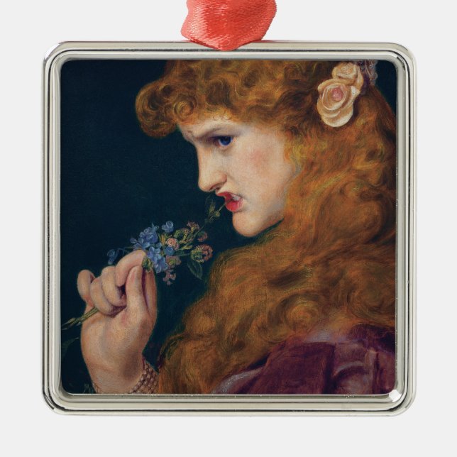 Feisty Red-halls Woman (Kärlek Shadow) (Divorce) Julgransprydnad Metall (Framsidan)