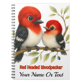 Feisty Red-head Woodpecker Anteckningsbok