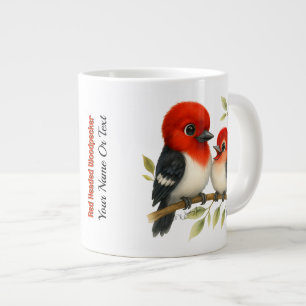 Feisty Red-head Woodpecker Jumbo Mugg