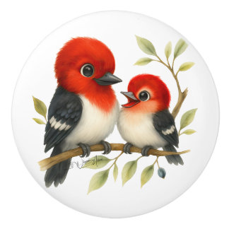Feisty Red-head Woodpecker Knopp