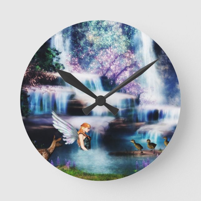 Fejeridrömsfantasiklocka Rund Klocka (Framsida)