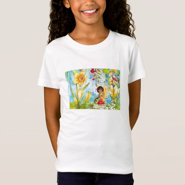 Fejeriskt vattenfärgstryck t shirt (Framsida)