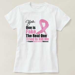 Fejka bröstcancer tee shirt