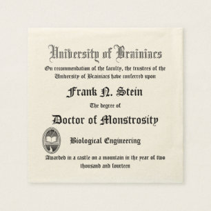 Fejka den Frankenstein diplomservetten Pappersservett