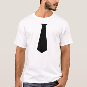 FEJKA DEN SVART NACKETIESKJORTAN T-SHIRT