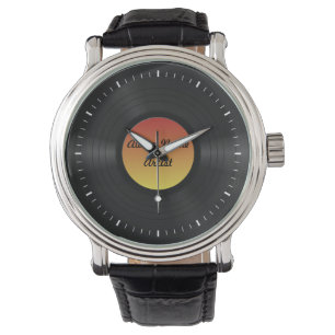 Fejka det beställnings- vinylrekordet armbandsur