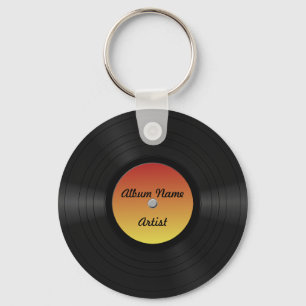 Fejka det beställnings- vinylrekordet nyckelring