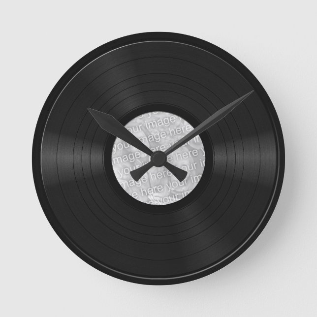 Fejka det beställnings- vinylrekordet rund klocka (Framsida)