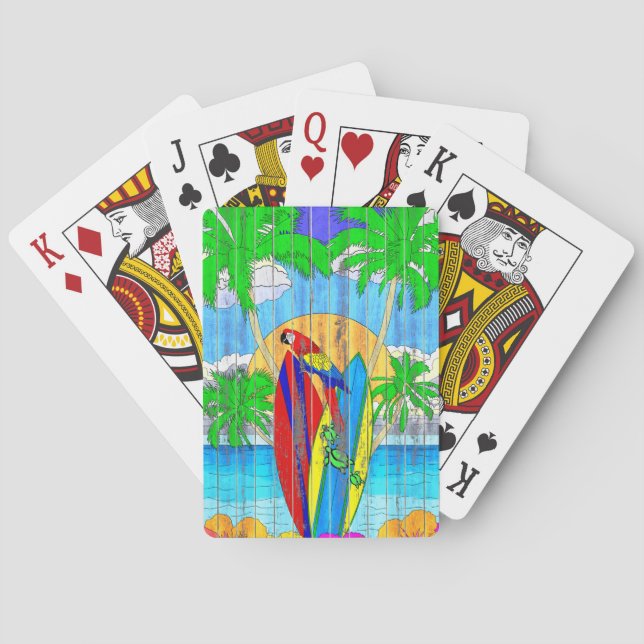 Fejka kust- surfakonst för Wood korn Spel Kort (Baksidan)