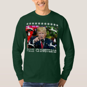 Fejka skjorta 2 för julDonald Trump ful jul T-shirt
