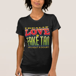 Fejka solbränt kärlekansikte t-shirt