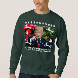Fejka tröjan för julDonald Trump den fula jul Långärmad Tröja