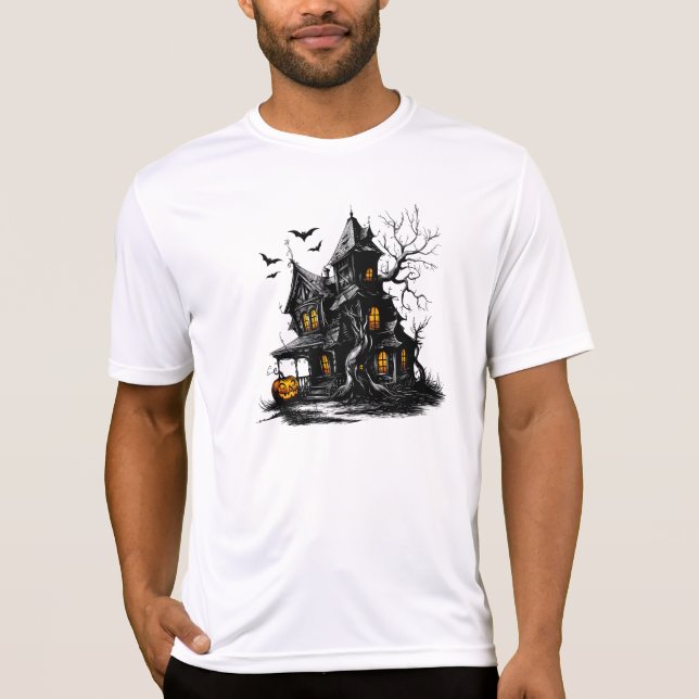 fejkig halloween dag skrämmande t shirt (Framsida)