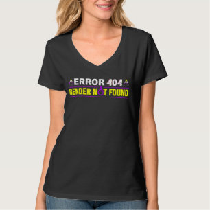 Fel 404 Det gick inte att hitta icke-binärt Flagga T Shirt