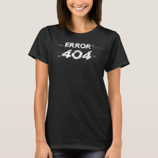 Fel 404 Glitch Cyberpunk Digital Grafisk T-Shirt