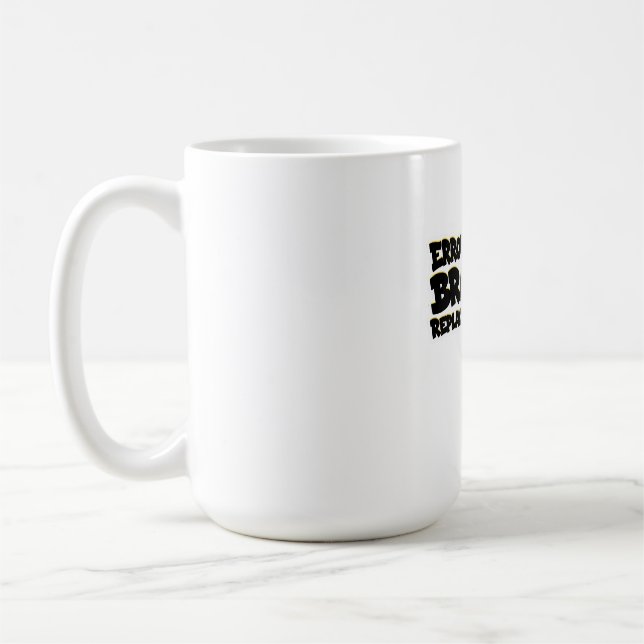 fel 404: hjärnan ersatt av ai kaffemugg (Vänster)