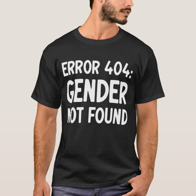 Fel 404 i icke-binärt Pride för Agender-Gender hit T Shirt (Framsida)