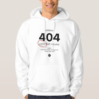 Fel 404 - Kärlek hittades inte | Funny, minimal De Hoodie