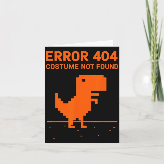 Fel 404 Kostym hittades inte Rolig programmerare Kort (Framsida)