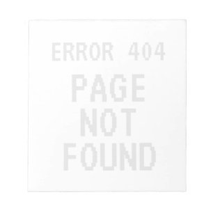 Fel 404 Sidan Hittade inte vattenstämpellogotyp f Anteckningsblock