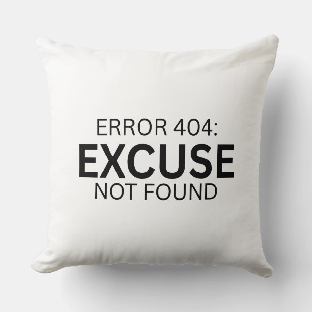 Fel 404 Ursäkt Ej Funnen Minimalistisk Skrivmaskin Kudde (Framsida)