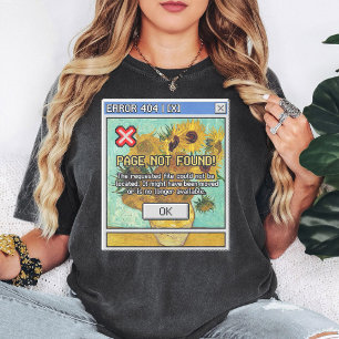 Fel 404 Van Gogh Solrosor Glitch Art T Shirt