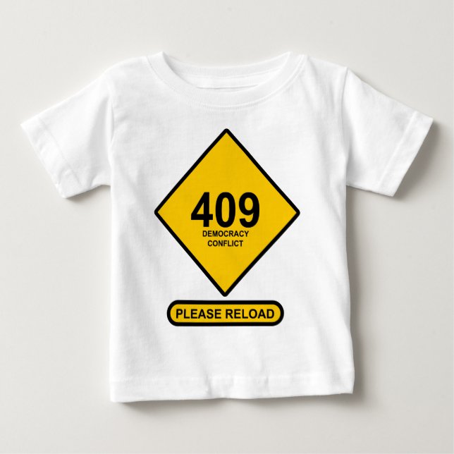 Fel 409: Demokratikonflikt T Shirt (Framsida)