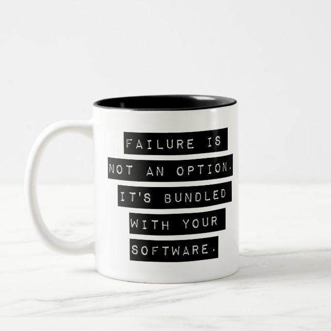 Fel är inte ett alternativ Två-Tonad mugg (Vänster)