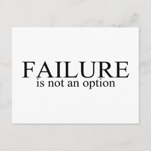 Fel är inte ett alternativ vykort