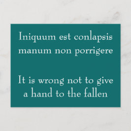 Fel att inte hjälpa de fallna - Seneca-citat Vykort