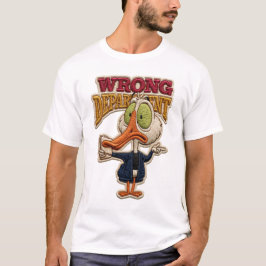 Fel Avdelning Rolig Fågel Broderad Lapp Present T Shirt