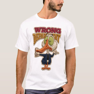 Fel Avdelning Rolig Fågel Broderad Lapp Present T Shirt