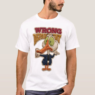 Fel Avdelning Rolig Fågel Broderad Lapp Present T Shirt