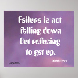 FEL: DET GÅR INTE ATT POSTER KINESISKA PROVERB