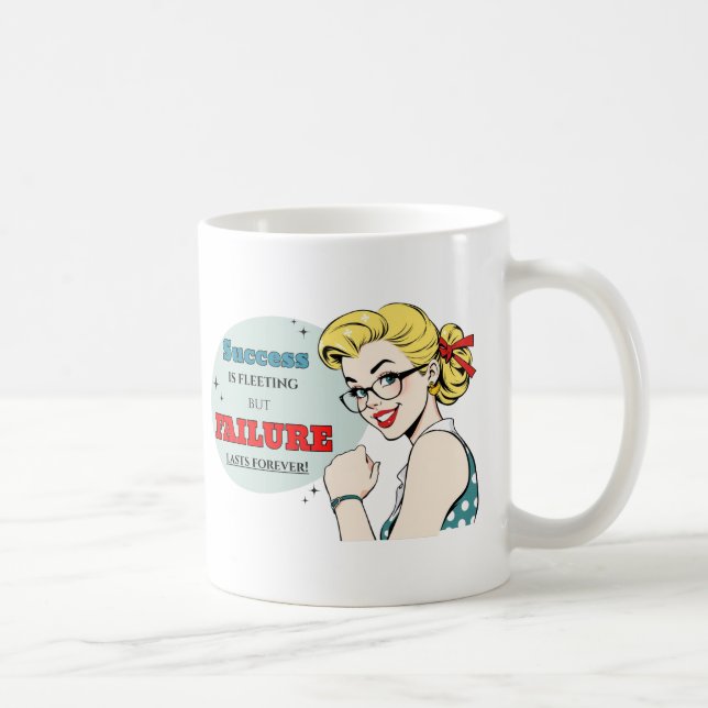 Fel för Pinupet Demotiational Funny Retro Kaffemugg (Höger)