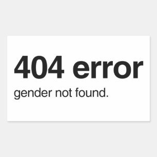 Fel: Genderna hittades inte Rektangulärt Klistermärke