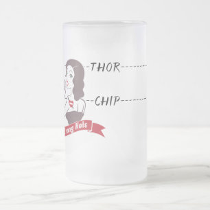 Fel hålchip eller Thormugg Frostat Ölglas