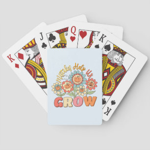 Fel hjälper oss att växa Spelande Blommigt Motiv Casinokort