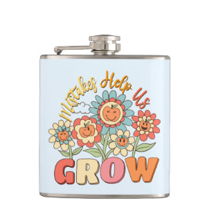 Fel hjälper oss att växa Spelande Blommigt Motiv Fickplunta