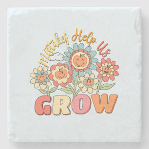 Fel hjälper oss att växa Spelande Blommigt Motiv Stenunderlägg