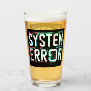 Fel i Glitch-teckensnittssystem, cyberpunk Pixel Glaskopp