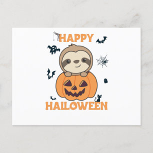 Fel i Pumpkin Sweet Sloths till Halloween Vykort