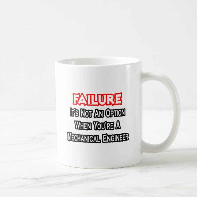 Fel...Inte ett alternativ.. Mekaniskt Ingenjör Kaffemugg (Höger)