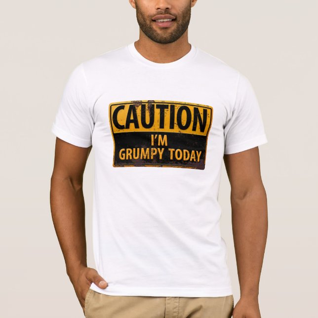 "FEL, jag är grumpy Today" förstörd T-Shirt (Framsida)