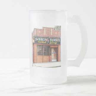 Fel numrerar den frostade muggen frostat ölglas