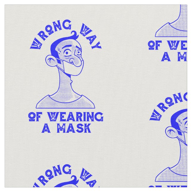 fel sätt att bära en mask tyg (Närbild)