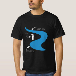 Fel sida av floden t shirt