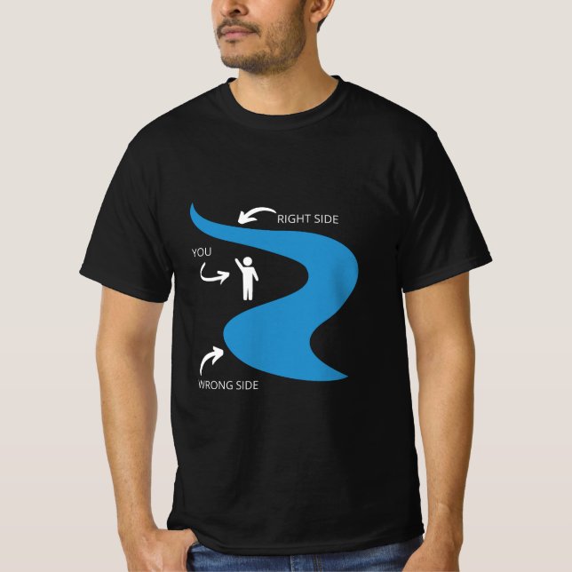 Fel sida av floden t shirt (Framsida)